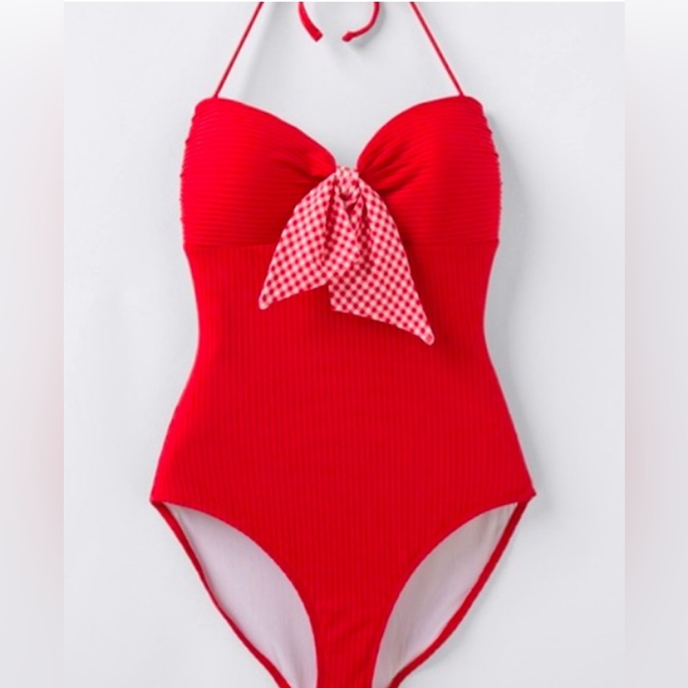 Matilda Jane Swimsuit Red Preppy One Piece Bathing Suit‎ Size Med Labor Day